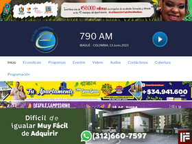'ecosdelcombeima.com' screenshot