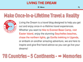 'livingthedreamrtw.com' screenshot