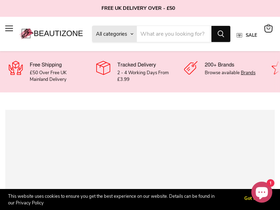 'beautizone.co.uk' screenshot