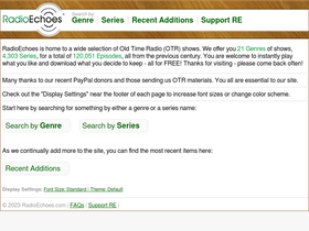 'radioechoes.com' screenshot