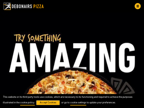 'debonairspizza.co.za' screenshot