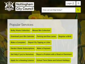 'nottinghamcity.gov.uk' screenshot