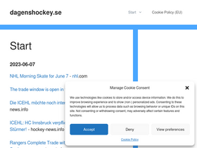 'dagenshockey.se' screenshot