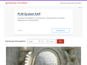 'dayoftheweek.org' screenshot