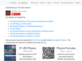 'concepts-of-physics.com' screenshot