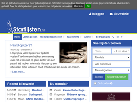 'startlijsten.nl' screenshot