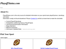'playoffstatus.com' screenshot