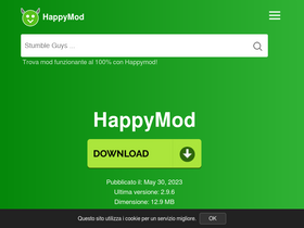 'happymodapkscarica.com' screenshot