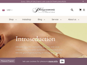 'pleasurements.com' screenshot