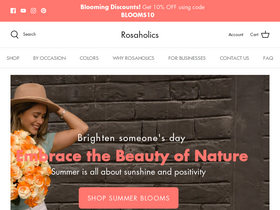 'rosaholics.com' screenshot