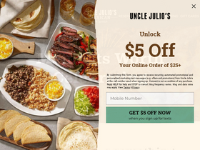 'unclejulios.com' screenshot