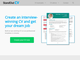 'standout-cv.com' screenshot