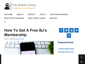 'themoneyninja.com' screenshot