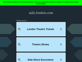 Aida London homepage screenshot