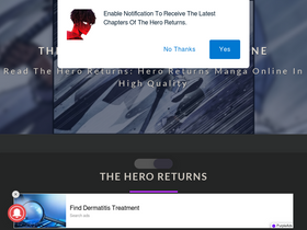 'theheroreturns.com' screenshot