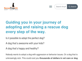 'rescuedogs101.com' screenshot
