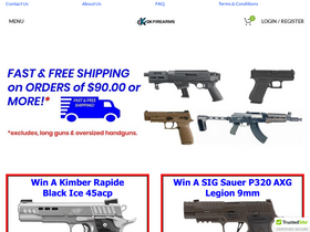 'dkfirearms.com' screenshot