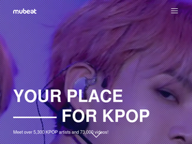 'mubeat.tv' screenshot
