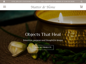 matterandhome.com homepage screenshot