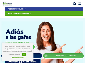 'clinicasnovovision.com' screenshot