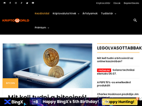 'kriptoworld.hu' screenshot