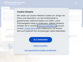 'krankenhaus.de' screenshot