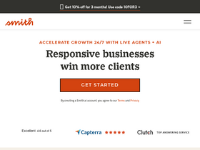 'smith.ai' screenshot