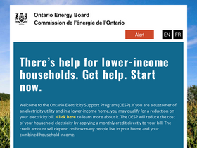 'ontarioelectricitysupport.ca' screenshot