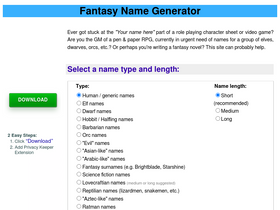 'fantasynamegen.com' screenshot