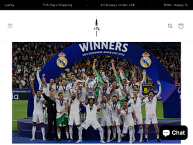 Footjerseynow homepage screenshot