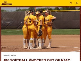 'rowanathletics.com' screenshot