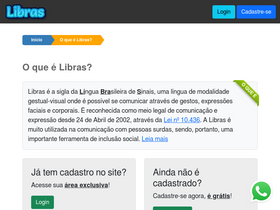 'libras.com.br' screenshot