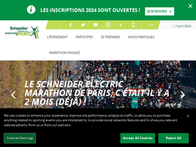 'schneiderelectricparismarathon.com' screenshot