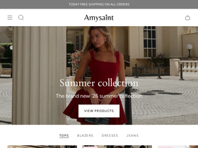 Amysaint homepage screenshot