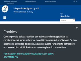 'integrazionemigranti.gov.it' screenshot