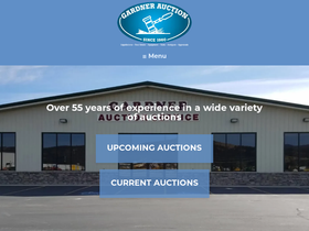 'gardnerauction.com' screenshot