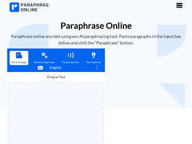 'paraphraseonline.io' screenshot