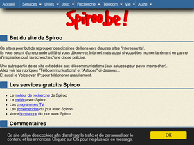 'spiroo.be' screenshot