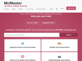 'mcmasteroptimalaging.org' screenshot