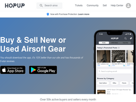'hopupairsoft.com' screenshot