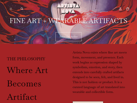 artistanova.com homepage screenshot