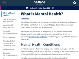 'mentalhealth.gov' screenshot