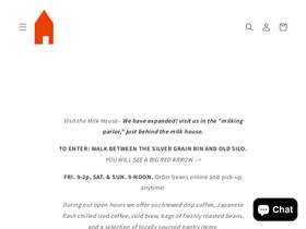 milkhouseroastery.com homepage screenshot