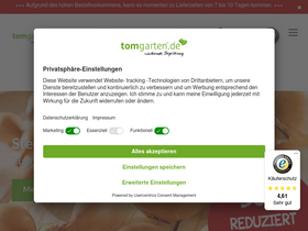 'tomgarten.de' screenshot