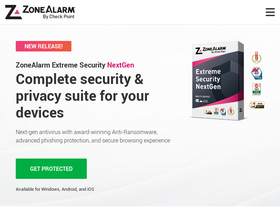 'zonealarm.com' screenshot