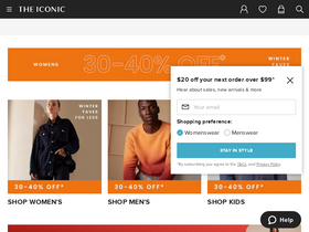 'theiconic.com.au' screenshot