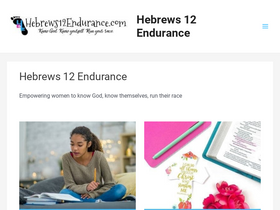 'hebrews12endurance.com' screenshot