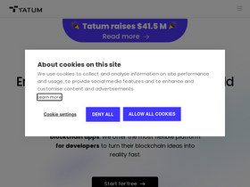 'tatum.io' screenshot