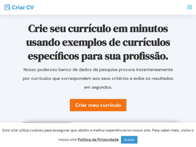 'criarcv.com' screenshot