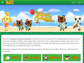 'animalcrossingcommunity.com' screenshot